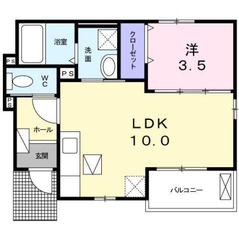 メゾン　ド　クレールＡ 103 ｜ 香川県観音寺市茂木町３丁目５番２６号（賃貸アパート1LDK・1階・34.08㎡） その2