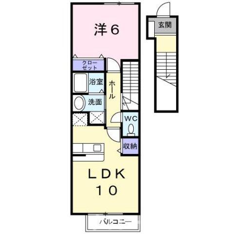 カーサ　フェリーチェ 204 ｜ 香川県善通寺市上吉田町４６６番地４（賃貸アパート1LDK・2階・42.37㎡） その2