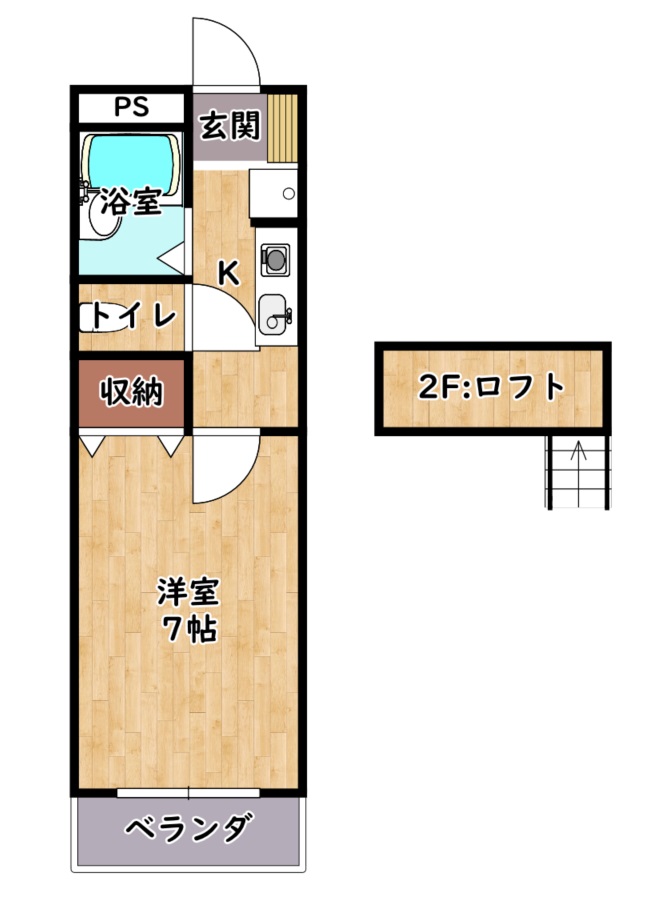 Excelハイツ五番館 217 ｜ 滋賀県彦根市野瀬町160-1（賃貸アパート1K・2階・24.73㎡） その2
